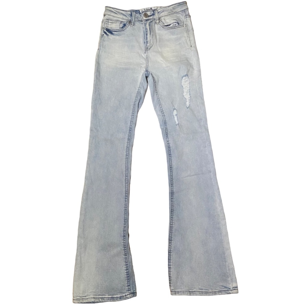 Juniors Light-Wash Bootcut Flare Indigo Rein Jeans Size 1